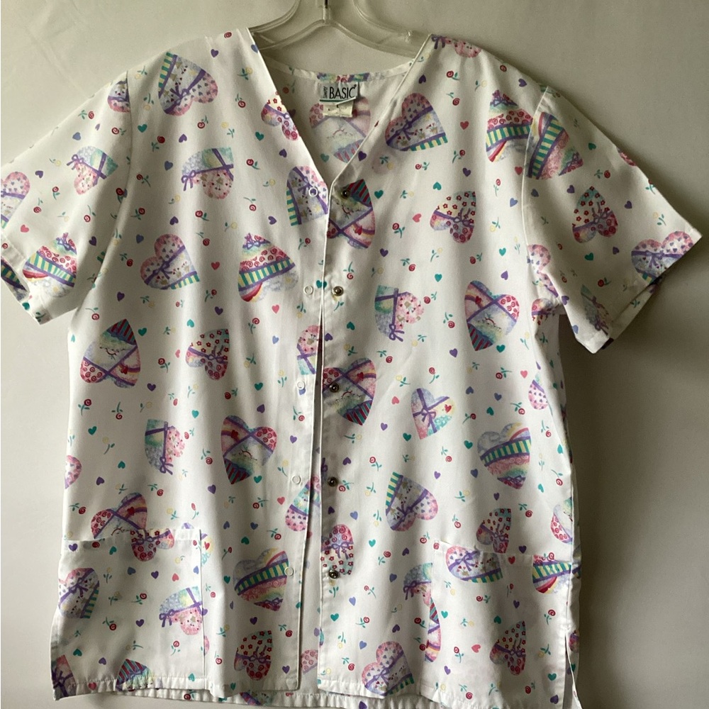 Simply basic scrub top.